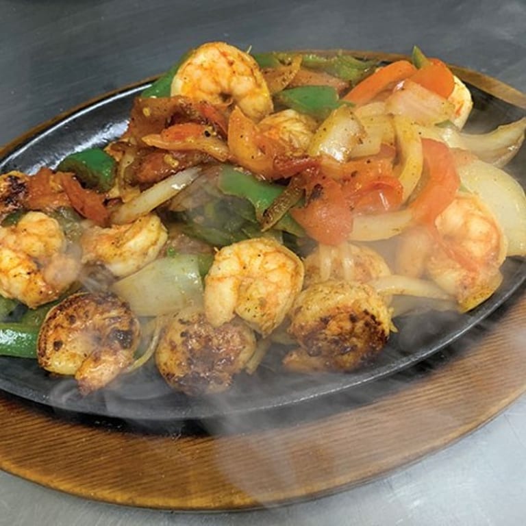 Delicious Shrimp Fajitas Await