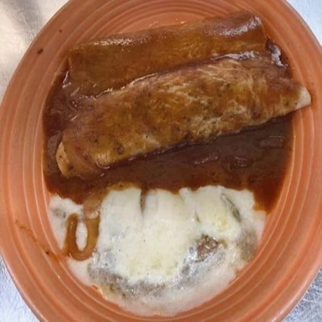24. One Beef Burrito, One Beef Enchilada & One Chile Relleno.