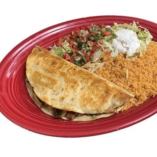 F) Grilled Mushroom & Onion Quesadilla
